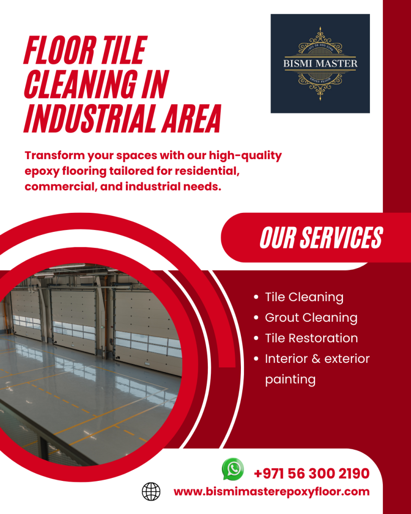 Floor Tile Cleaning in Industrial Area